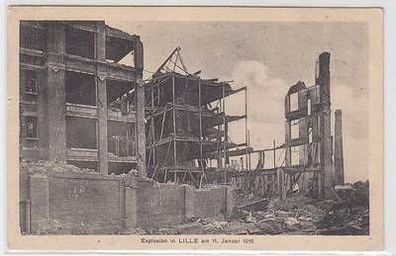 46559 Feldpost Ak Explosion in Lille Frankreich France am 11. Januar 1916