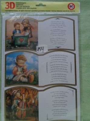 Reddy Kreativ Cards M J Hummel 3D Stanzogen Buchkarten Poesie Schrift