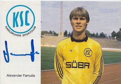 Alexander Famulla Karlsruher SC 1986-87 Autogrammkarte + A27064
