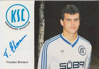 Thorsten Ehmann Karlsruher SC 1986-87 Autogrammkarte + A27078