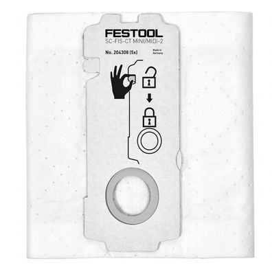 Festool Selfclean Filtersack 204308 SC-FIS-CT MINI/ MIDI-2 CT15 Inhalt 5 Stück
