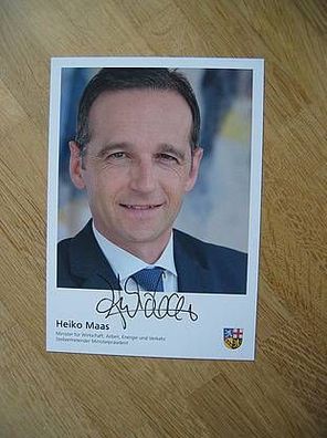 Saarland Minister SPD Politiker Heiko Maas - handsigniertes Autogramm!!!