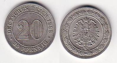 20 Pfennig Nickel Münze Kaiserreich 1888 G