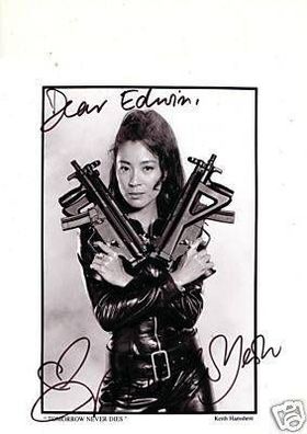Michelle Yeoh Autogrammkarte James Bond Original Signiert + G 60