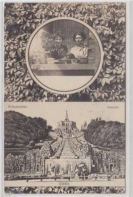 53831 Mehrbild Ak Cassel Wilhelmshöhe und Cascaden 1914