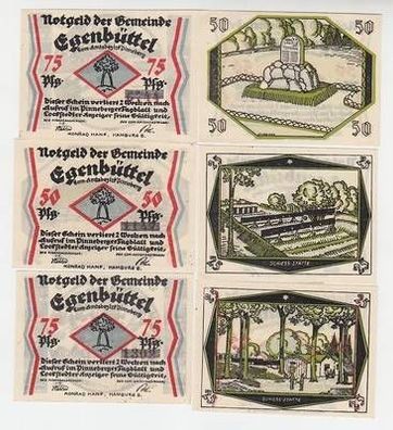 6 x Banknoten Notgeld Gemeinde Egenbüttel ohne Jahr um 1921