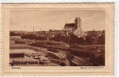 54391 Ak Wismar Ostseite mit Nicolaikirche 1926