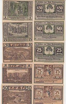 10 x Banknoten Notgeld Lähn im Riesenbebirge ohne Jahr um 1921