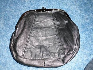 große Geldtasche / Münzenbeutel / Geldbörse---schwarz