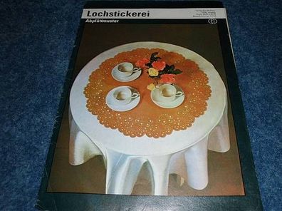 Abplättmuster Lochstickerei---Verlag für die Frau 2114