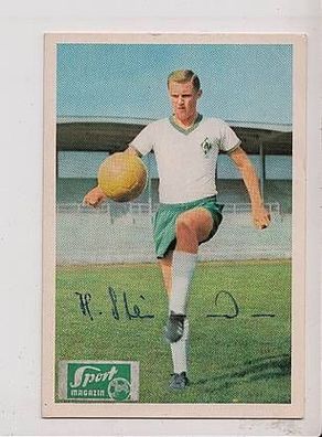 Heinz Steinmann Werder Bremen Bergmann Sammelbild 1967-68 Original Signiert
