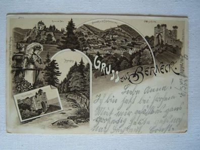 AK Gruss aus Berneck , Bayern , gelaufen 26. 4. 1903