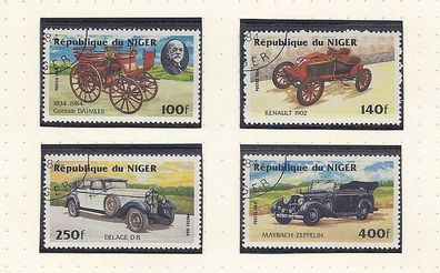 Rep. Niger - Motiv Autos - histo. Kraftfahrzeuge-Großformate, Maybach, Delage, u.a