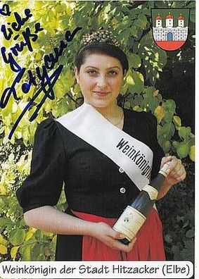 Tetyana Zorkina Weinköniginn Autogrammkarte Original Signiert + 54358