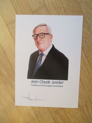Präsident der EU Jean-Claude Juncker - handsigniertes Autogramm!!!