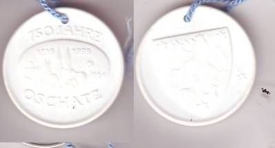 DDR Meissner Porzellan Medaille 750 Jahre Oschatz 1238-1988