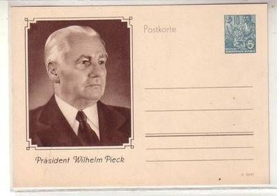 21136 Ganzsachen Ak Präsident Wilhelm Pieck um 1955