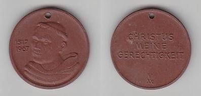 DDR Meissner Porzellan Medaille Martin Luther 1517-1967