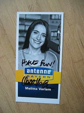Antenne Bayern Moderatorin Melitta Varlam - handsigniertes Autogramm!!!