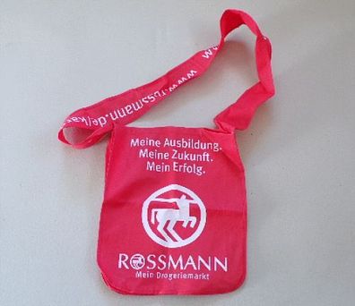 Werbetasche Stofftasche Einkaufstasche Umhängetasche rot - Rossmann Drogerie Markt