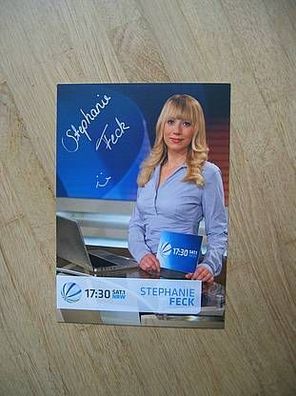 Sat1 Fernsehmoderatorin Stephanie Feck - handsigniertes Autogramm!!!