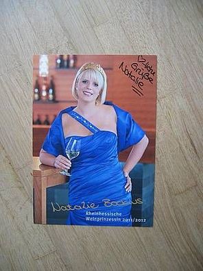 Rheinhessische Weinprinzessin 2011/2012 Natalie Bockius - handsigniertes Autogramm!!!