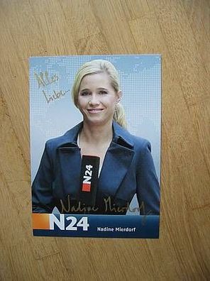 N24 Fernsehmoderatorin Nadine Mierdorf - handsigniertes Autogramm!!!