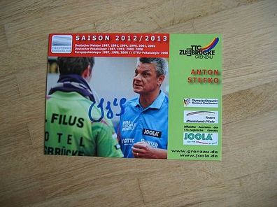 Tischtennis Bundesliga Grenzau Anton Stefko - handsigniertes Autogramm!!!