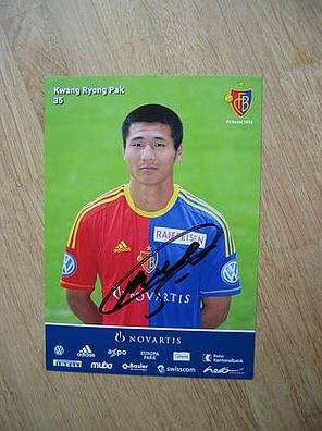 FC Basel Saison 12/13 Kwang Ryong Pak - handsigniertes Autogramm!!!