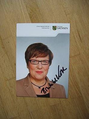 Sachsen Ministerin Brunhild Kurth - handsigniertes Autogramm!!!