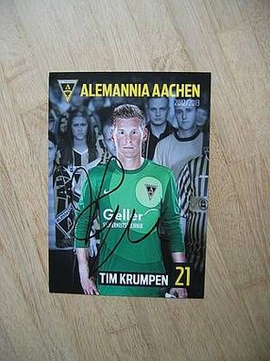 Alemannia Aachen Saison 12/13 Tim Krumpen - handsigniertes Autogramm!!!