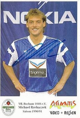 Michael Rzehaczek VFL Bochum 1990-91 Autogrammkarte + A29056