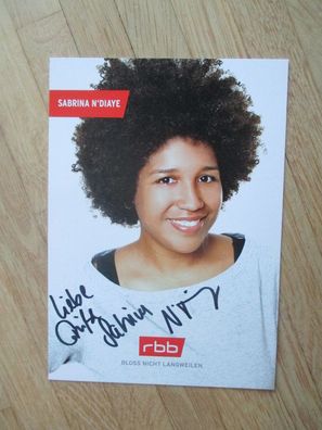 RBB Fernsehmoderatorin Sabrina N’Diaye - handsigniertes Autogramm!!!