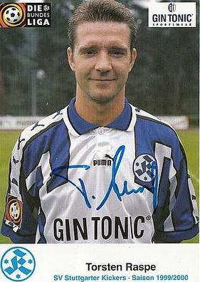 Torsten Raspe Stuttgarter Kickers 1999-00 Autogrammkarte + A29408
