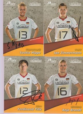 7x Deutscher Volleyball Verein Autogramme DVV
