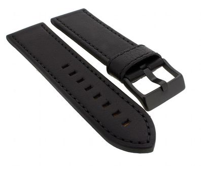 Police Taipan | Uhrenarmband 26mm aus Leder schwarz für P14833JSB/04