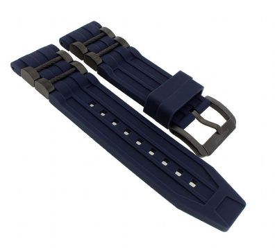 Police Adder | Uhrenarmband 24mm | aus Silikon blau für P14536JSU/04P