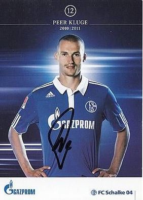 Peer Kluge FC Schalke 04 2010-11 Autogrammkarte + A29836