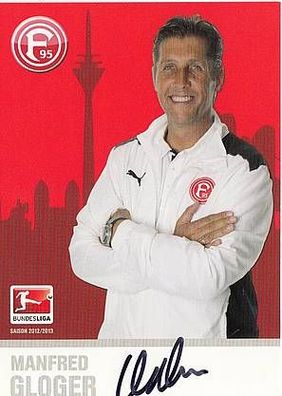Manfred Gloger Fortuna Düsseldorf 2012-13 Autogrammkarte + A29849