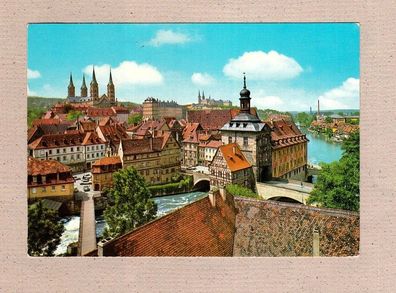Postkarte Bamberg - Blick auf die Altstadt - gebraucht