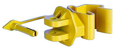 100 Stück T-Post Pinlock Isolator Gelb für Seil Litze Draht Weidezaun Klippsystem