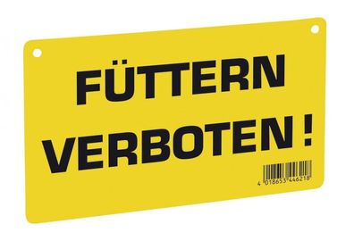 10 Stück Warnschild "Füttern verboten!" aus Kunststoff 200 x 120 mm