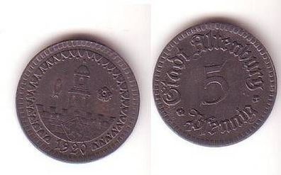 5 Pfennig Zink Not Münze Stadt Altenburg 1920