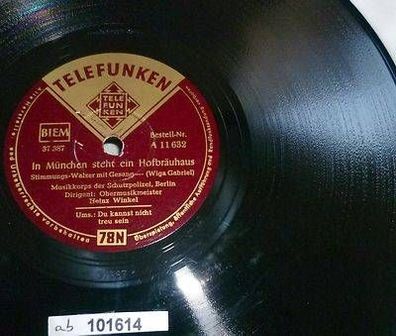 101614 Schellackplatte Telefunken "In München steht ein Hofbräuhaus"