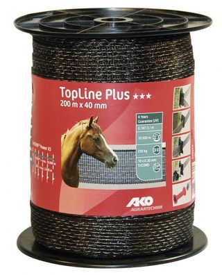 200 m Weidezaunband TopLine Breite 40 mm Bruchlast 230 kg 10 x 0,30 mm Tricond