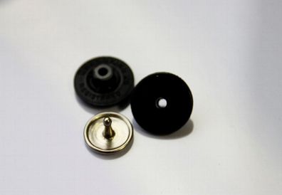 50 Qualitäts Nähfrei Dressking Hosenknöpfe Knöpfe schwarz 17 mm Ersatzknopf