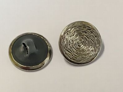 10 Knoepfe 14 mm metall Kunststoff silber farbend 3387 (0,33€/1Stk)