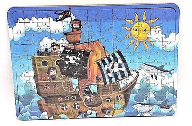Holzpuzzel Piratenschiff Puzzel Piratenpuzzel