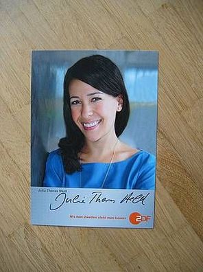 ZDF Fernsehmoderatorin Julia Theres Held - handsigniertes Autogramm!!!