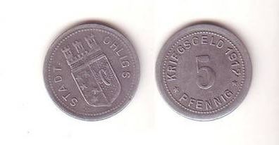 5 Pfennig Zink Not Münze Stadt Ohligs 1917